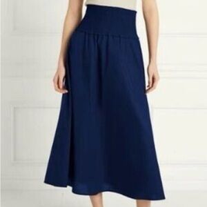 Hill House Home Delphine Elegant Navy A-Line Skirt